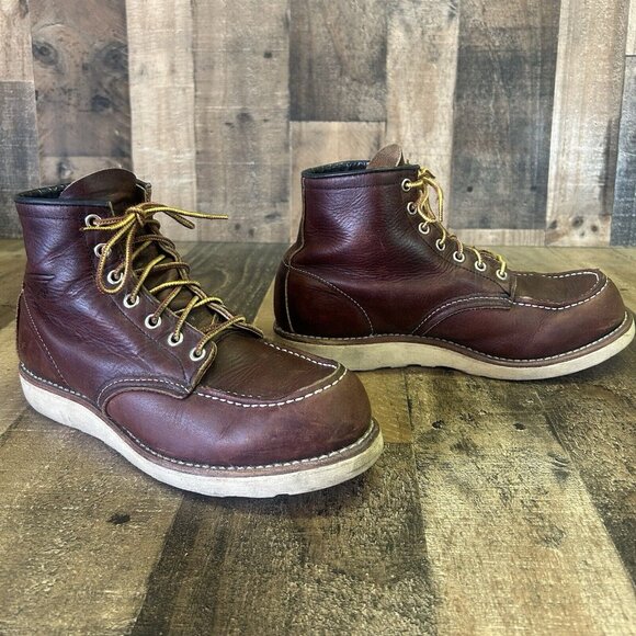 Red Wing 8138 Heritage Briar Slick Moc Toe Work Boots Mens 8 D - Picture 5 of 12